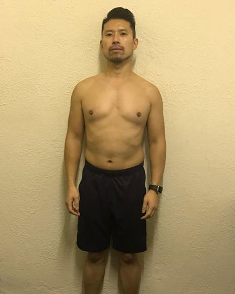 Client before personal training at Strength Lab