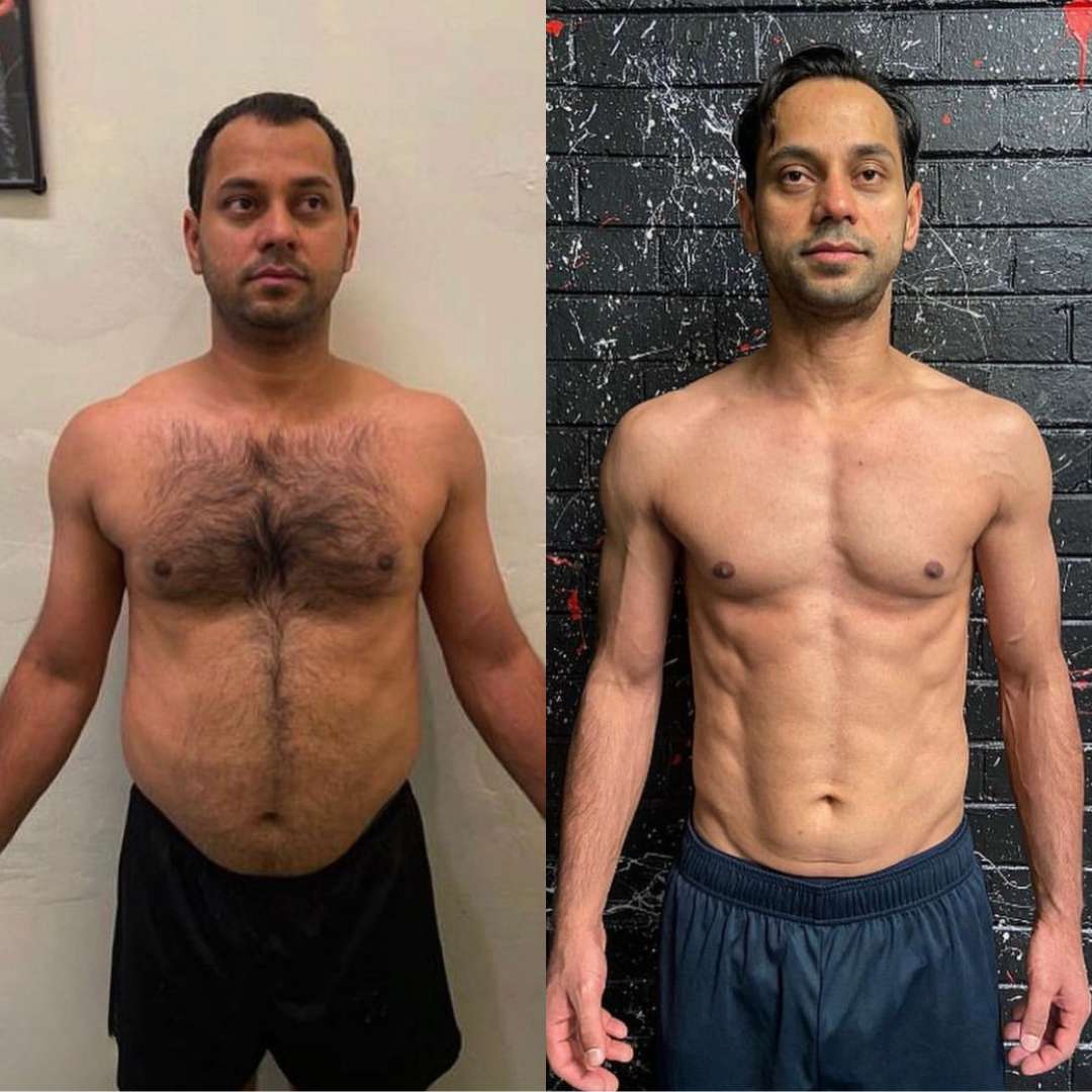 Ariff before & after results from personal training at Strength Lab Melbourne
