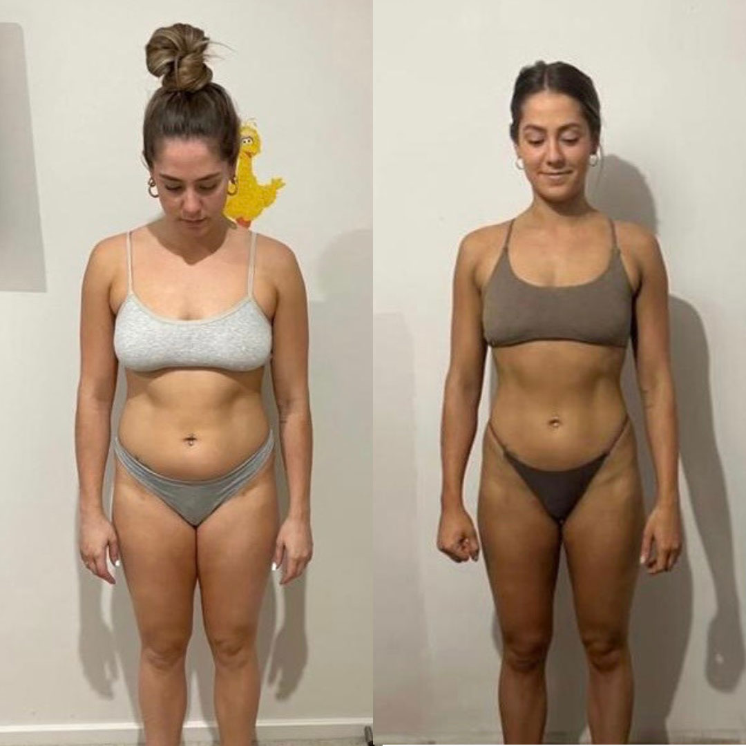 before and after photo of client Ash