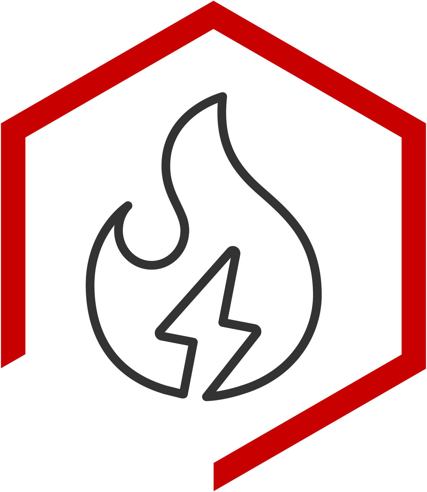 Icons_Energy Boost Icon of a flame, showing energy boost