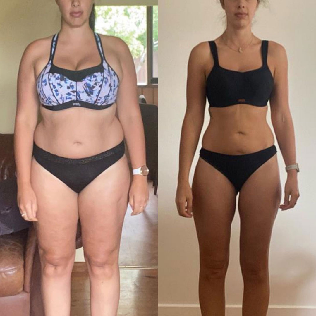 Strength Lab client Jess — before and after progress