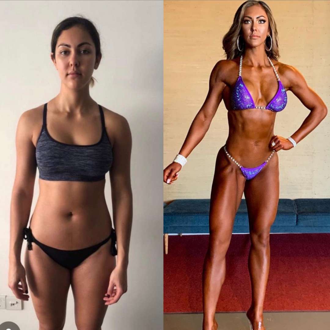Kim's bikini competition transformation