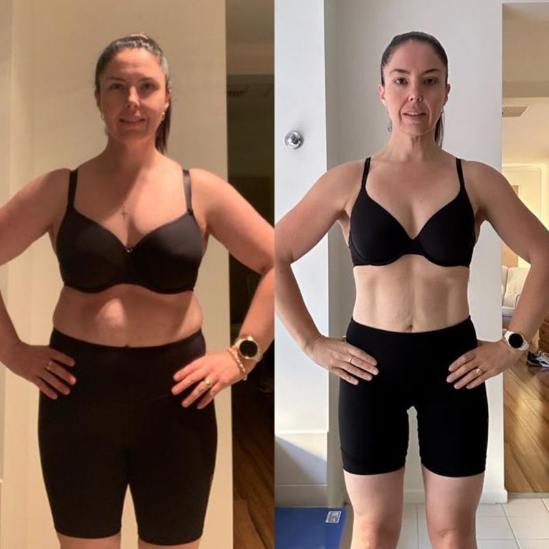 Kat's 13kg weight loss before and after – busy mum transformation with Strength Lab online coaching